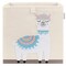 Foldable Animal Cube Storage Bins Fabric Toy Box/Chest/Organizer for Kids Nursery, 13 inch (Llama)